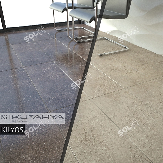 Kutahya Seramik Kilyos: Beautiful Rectified Floor Tiles 3D model image 1