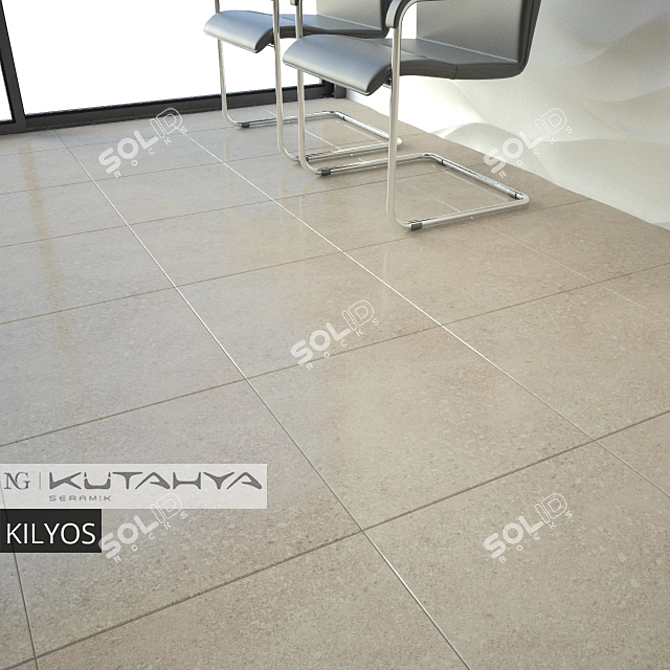 Kutahya Seramik Kilyos: Beautiful Rectified Floor Tiles 3D model image 2