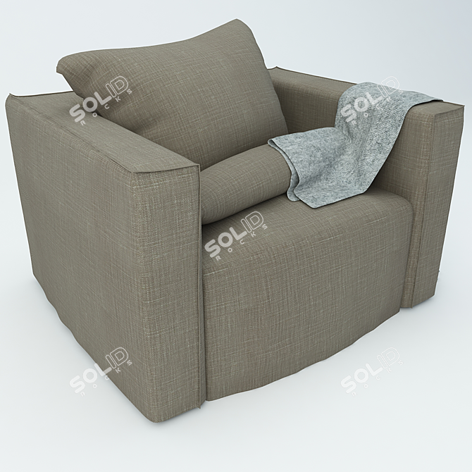 Modern and Stylish Brick 09 Armchair 3D model image 2