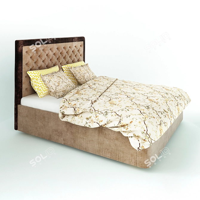 Luxurious Brooklyn Bed by Homemotions 3D model image 1