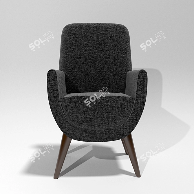 Vintage Comfort Chair 3D model image 1