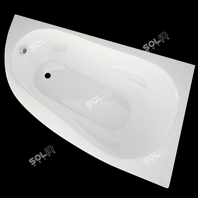 Luxury Relaxation Bathtub 3D model image 1