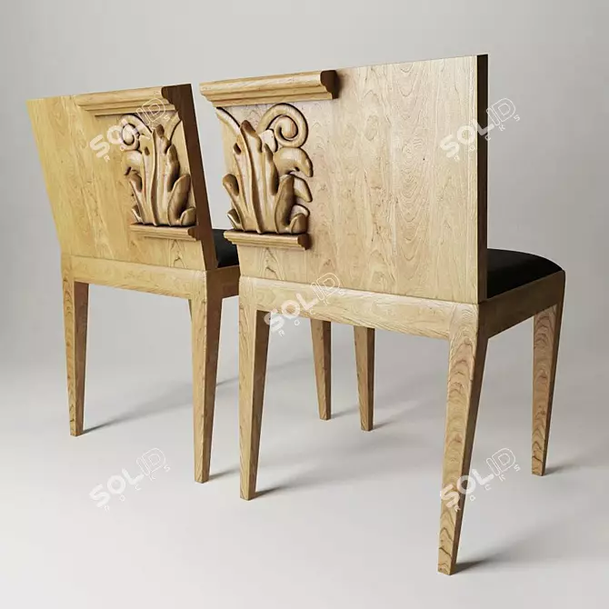 Barrel Relief Chair 3D model image 1