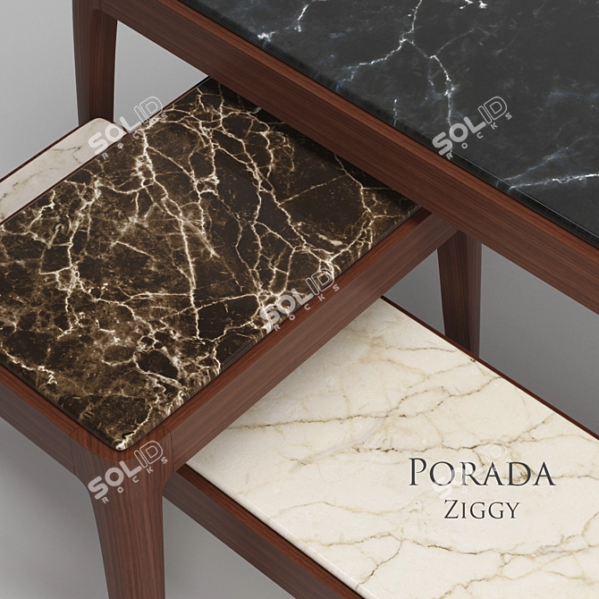 Porada Ziggy Marble Dining Tables 3D model image 2