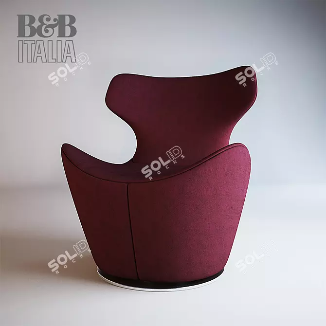 Modern and Chic Armchair: B&B Italia Piccolo Papilio 3D model image 1