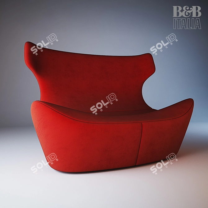 B&B Italia Love Papilio: Stylish Sofa by Naoto Fukasawa 3D model image 1