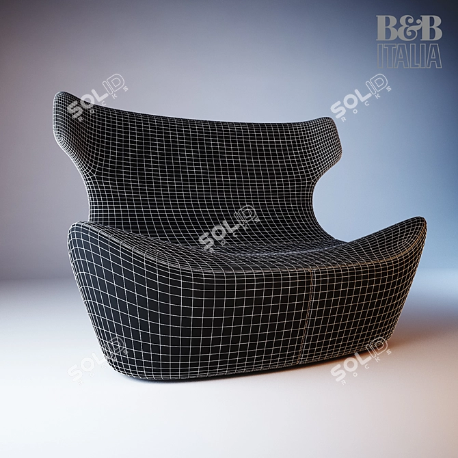 B&B Italia Love Papilio: Stylish Sofa by Naoto Fukasawa 3D model image 2