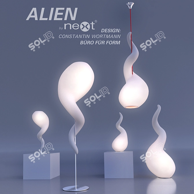 Alien Next: Futuristic Lighting Fixtures 3D model image 1