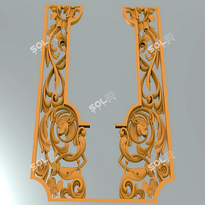 Decorative CNC Frame Element 3D model image 2