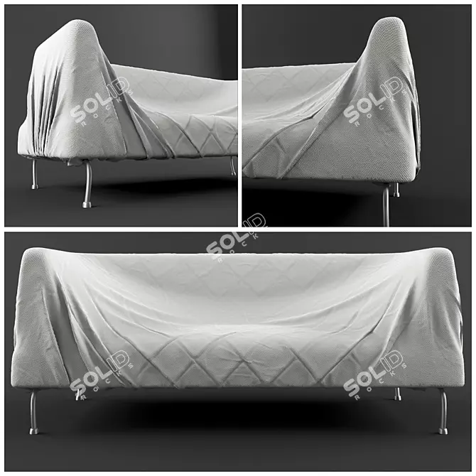 Stylish Sofa Slipcovers 3D model image 1