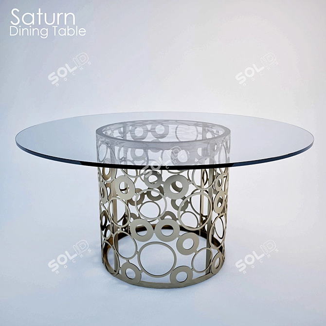 Saturn Dining Table: Modern and Stylish 3D model image 1