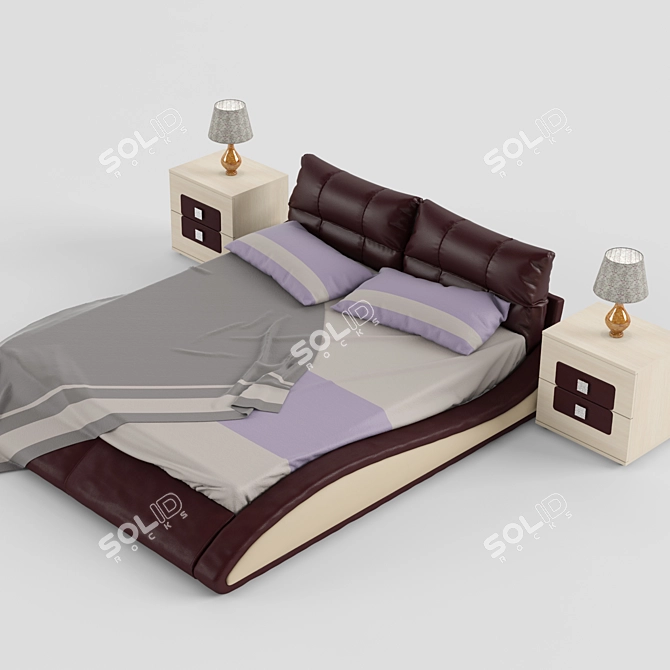 Modern Dream Bedroom Set 3D model image 1