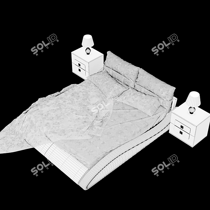 Modern Dream Bedroom Set 3D model image 2