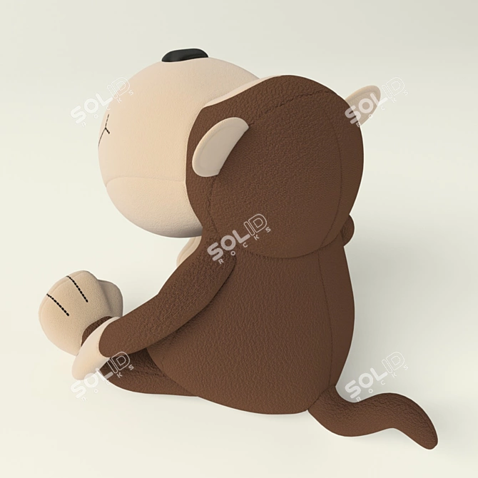 Cuddly Monkey Toy 3D model image 2