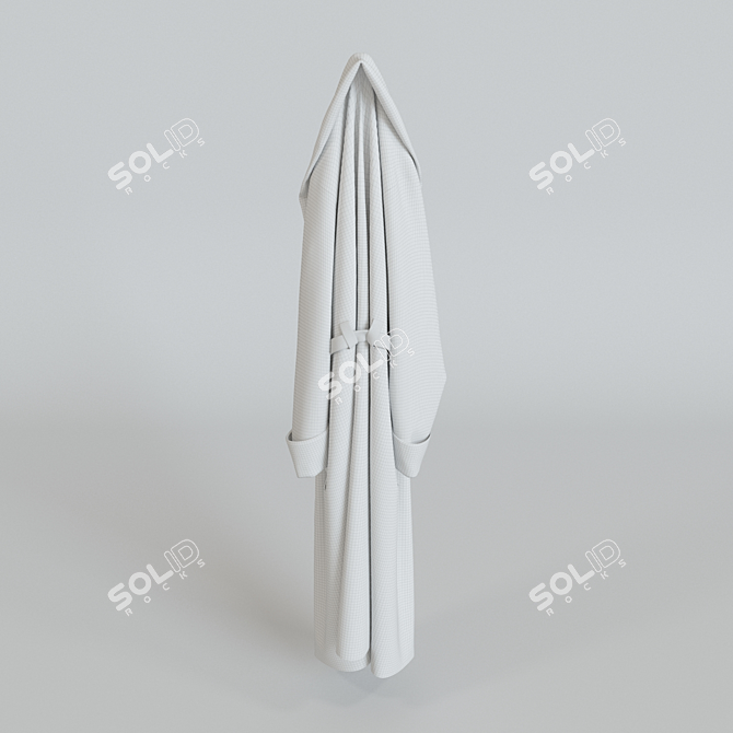 Cozy Bathrobe with Hook: 3 color options 3D model image 2