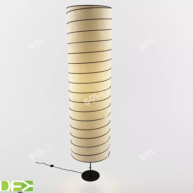 Sleek Holmo Floor Lamp 3D model image 1