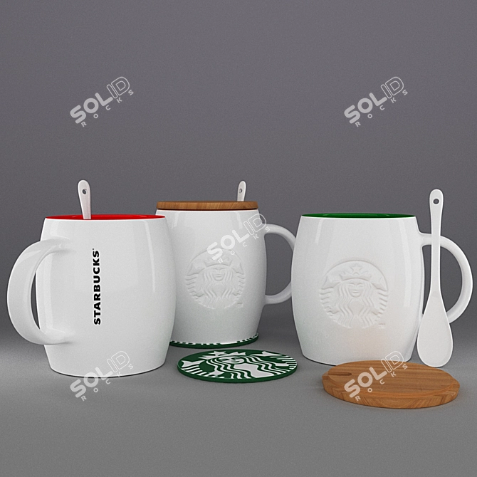 Starbucks Mug: Bold and Beautiful 3D model image 1