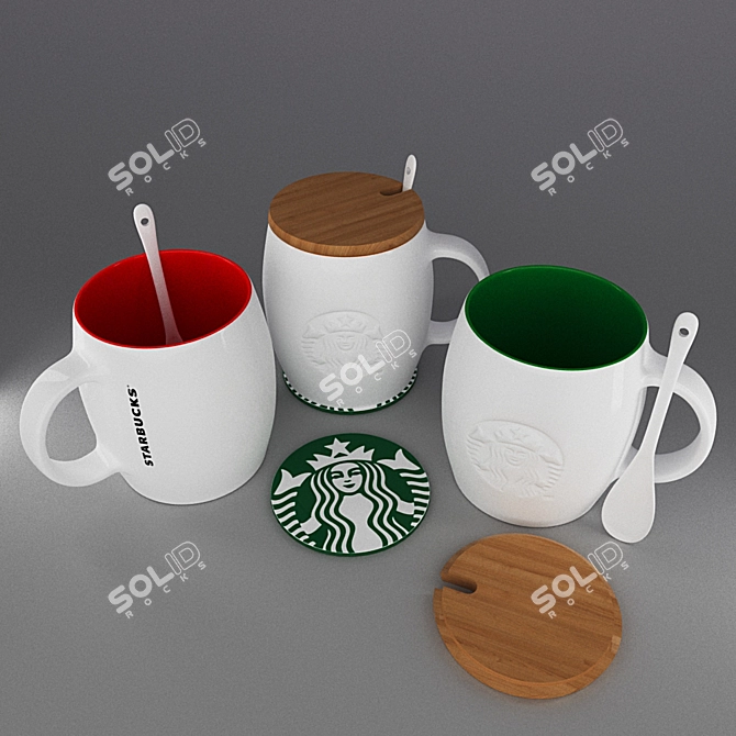 Starbucks Mug: Bold and Beautiful 3D model image 2