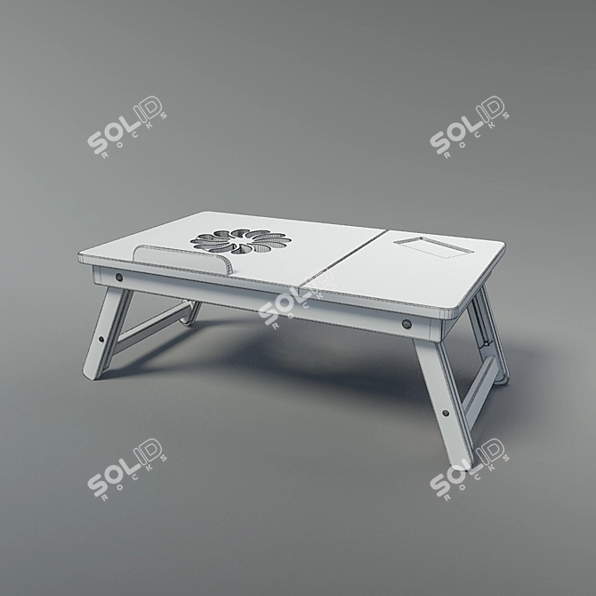  Foldable Wooden Laptop Table | Desk 3D model image 3