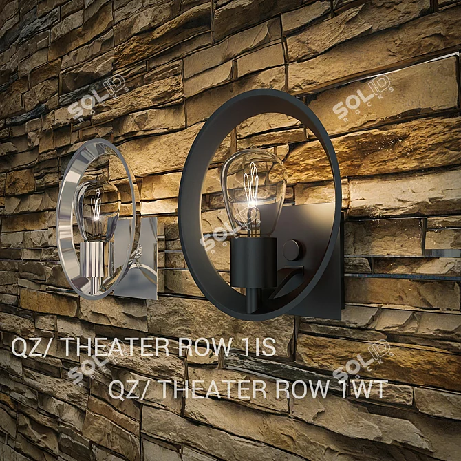 TheaterRow Sconces by Quozel: Sleek and Stylish 3D model image 1