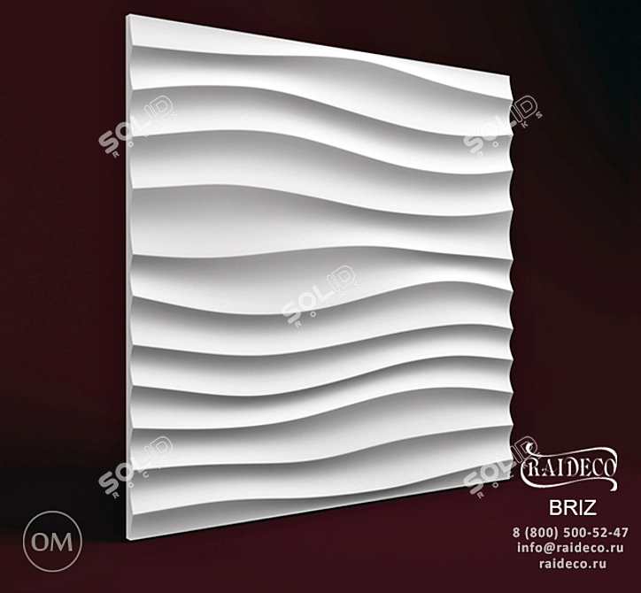 Elegant Gypsum 3D Panels 3D model image 1