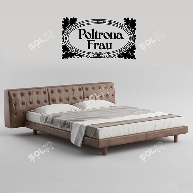 Elegant Jackie Bed by Poltrona Frau 3D model image 1