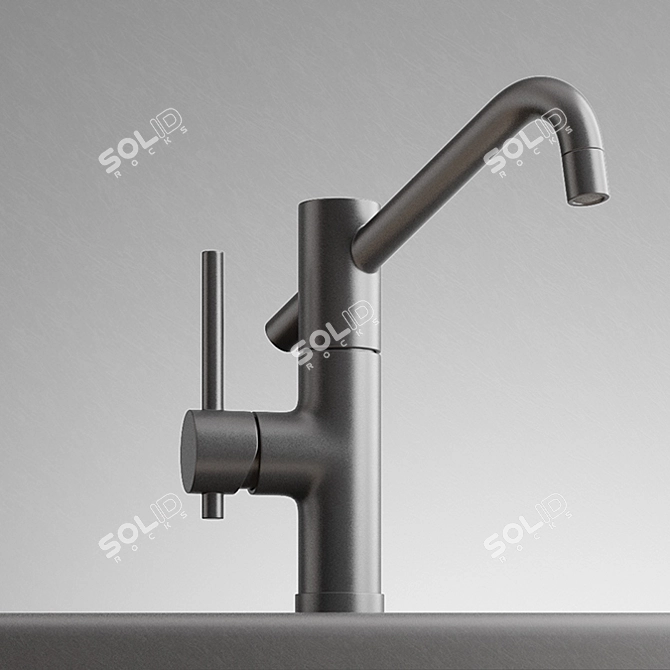 The Sozu Faucet by Roderick Vos
 Sleek Black Elegance for Your Bathroom 3D model image 1