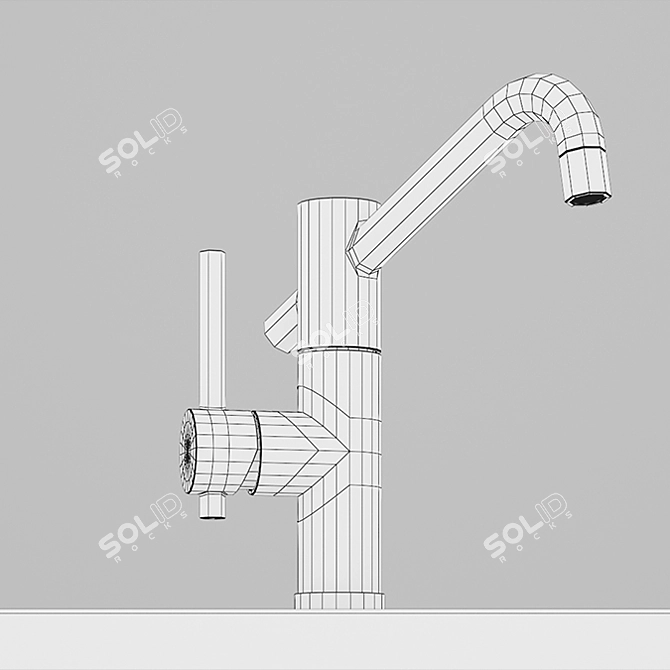 The Sozu Faucet by Roderick Vos
 Sleek Black Elegance for Your Bathroom 3D model image 3