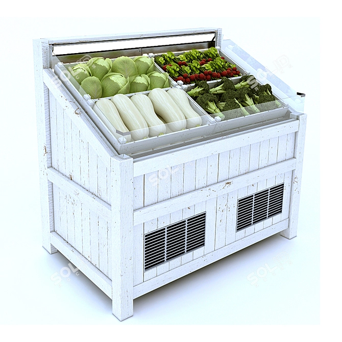 Winsel Gardena: Refrigerated Display for Fresh Food 3D model image 3