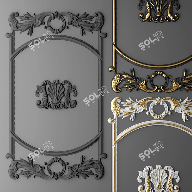 Elegant Frame Decoration 3D model image 1