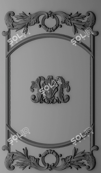 Elegant Frame Decoration 3D model image 2