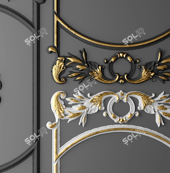 Elegant Frame Decoration 3D model image 3