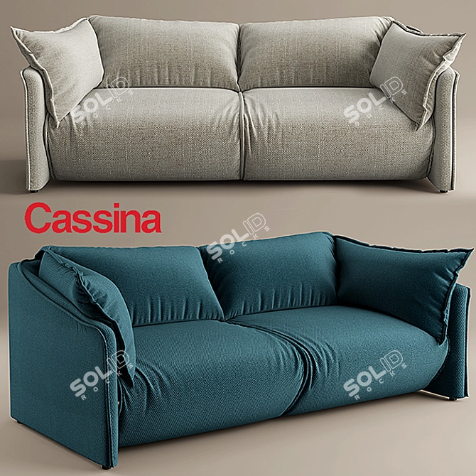 Cassina Luca Nichetto Sofa: Contemporary Elegance 3D model image 1