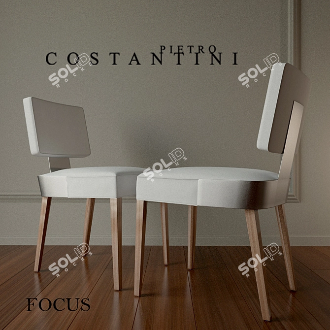 Soft Focus Stool by Costantini Pietro: Elegant and Comfortable 3D model image 1