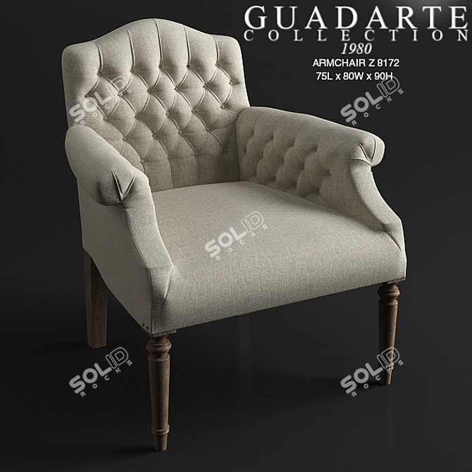 GUADARTE Z 8172 Armchair: Elegant & Comfortable 3D model image 1