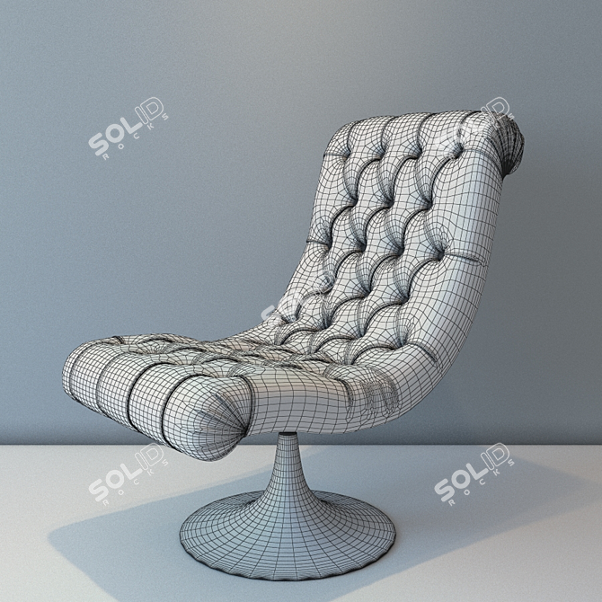 Elegant Brazil Armchair: Marie's Corner 3D model image 2