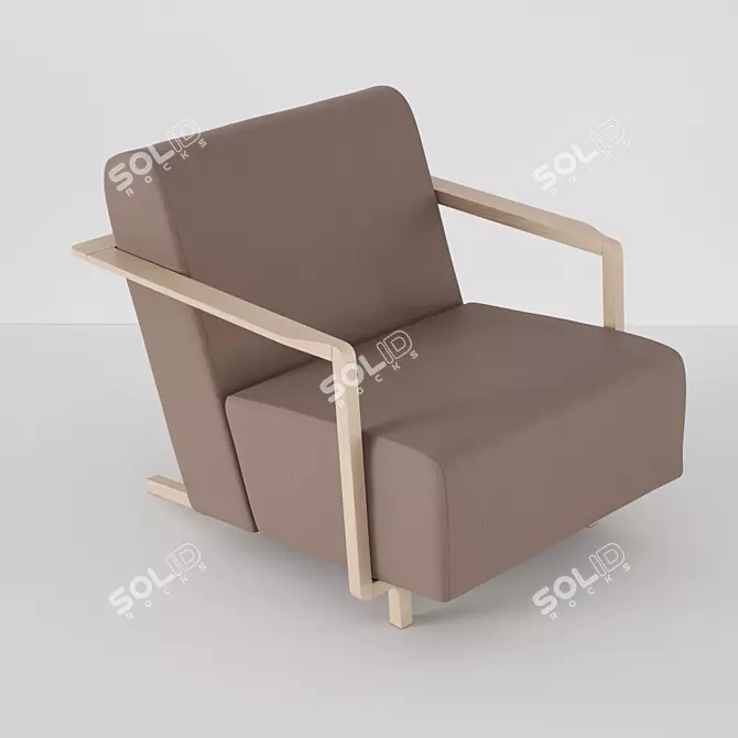 Elegant Ossau Armchair by BOSC 3D model image 1