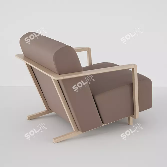 Elegant Ossau Armchair by BOSC 3D model image 2