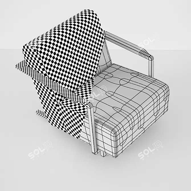 Elegant Ossau Armchair by BOSC 3D model image 3