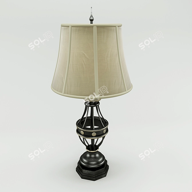 Elegant Metal Table Lamp: Augustine 3D model image 2