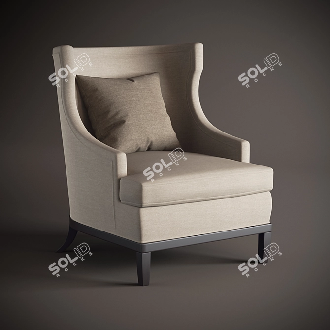 Andrew Martin Northumberland Chair: Classic Elegance and Comfort 3D model image 1