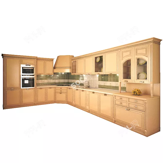 Classic Kitchen: Elegant and Timeless 3D model image 1