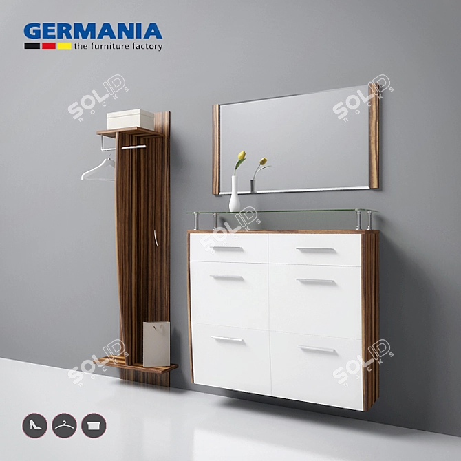 Modern Germania Werk / Carmen Furniture Set 3D model image 1