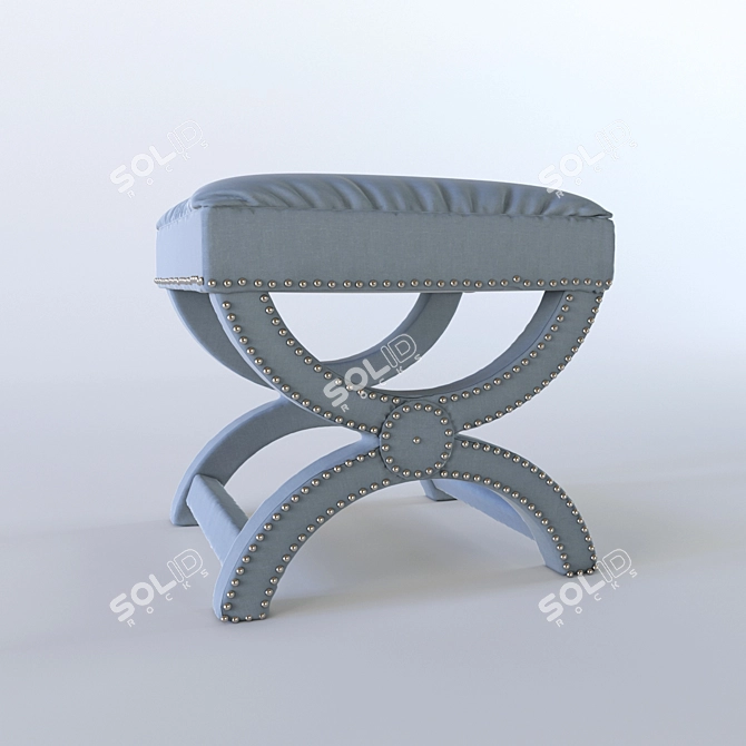 Compact Wooden Bench - 42x54x72 cm 3D model image 1