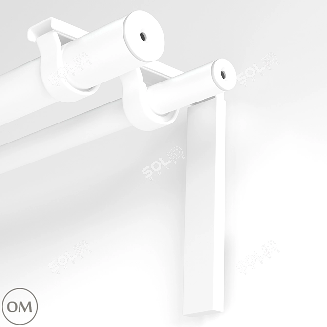 Adjustable Curtain Rod Holder 3D model image 3