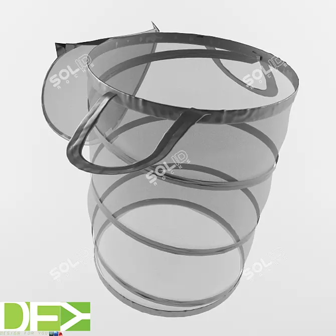 Sleek Storage Solution: Cloth Basket 3D model image 1