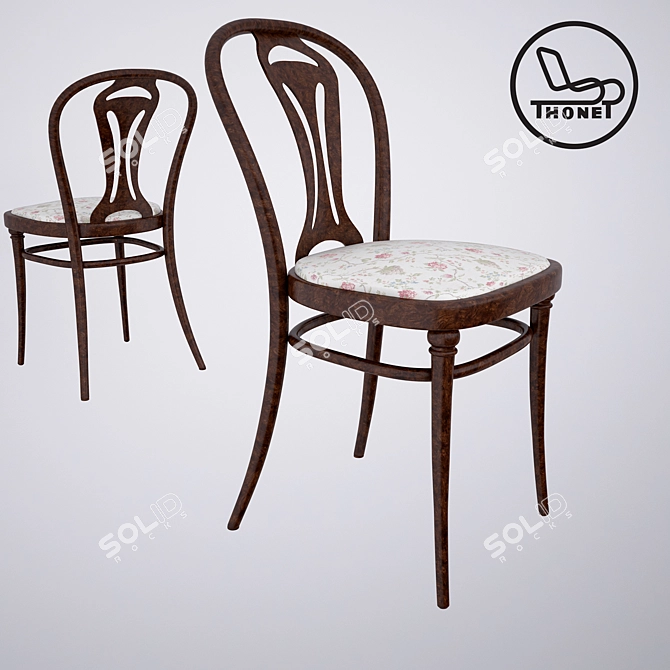 Modern Viennese Chair: Timeless Elegance 3D model image 1