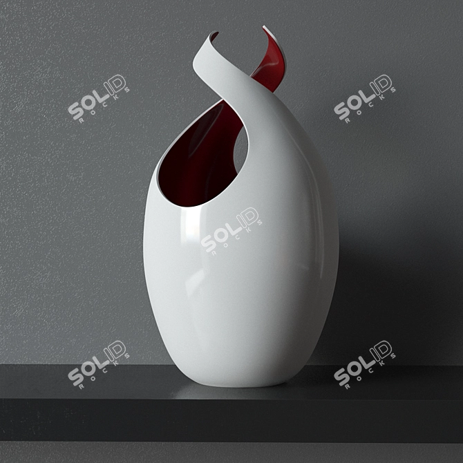 Kelly Hoppen Aria Red Vase 3D model image 1