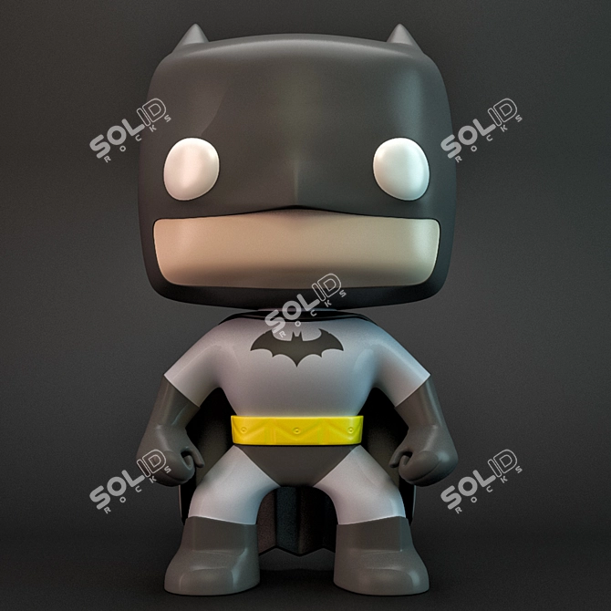 Dynamic Batman Pop Figure 3D model image 1