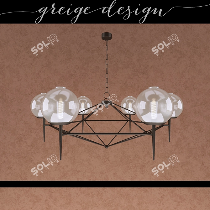 Rowan Chandelier: Elegant Lighting Solution 3D model image 1